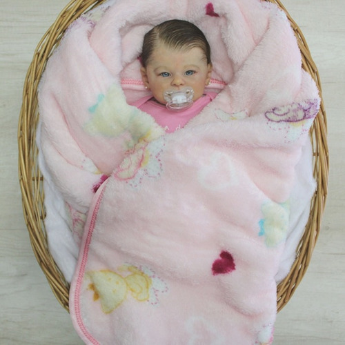 Cobertor Infantil / Baby Tradicional Rosa 0,90x1,10m Jolitex