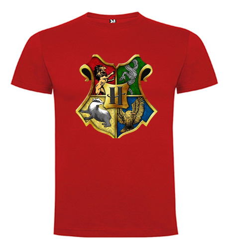 Polera Harry Potter Casas Gryffindor Algodón Pow Club