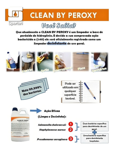 Limpador Concentrado Uso Geral Clean By Peroxy 5 Litros