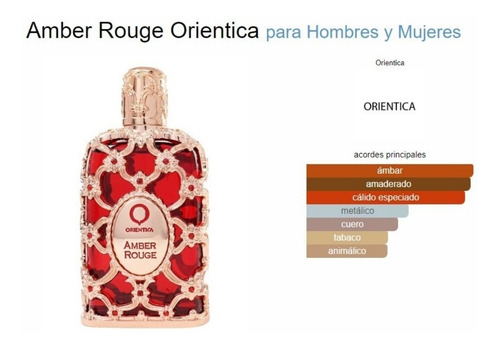 Imagen 2 de 2 de Perfume Orientica Amber Rouge Edp 80ml Unisex.