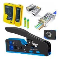 Comprar Alicate Crimpar Rj45 Vazado + Testador + 20 Rj45 Blindado Ez