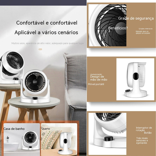 Ventilador Circulador De Ar Honeywell Ht-900 Turboforce Pret