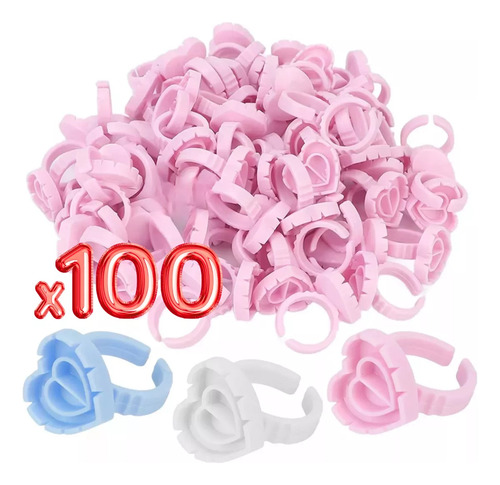 Anillo Para Pegamento Pestañas Soporte Ajustable Set