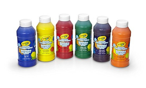 Crayola Lavables Fingerpaints, 6 Recuento De 8 Oz.