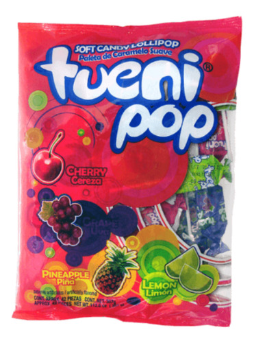 Paleta Tueni Pop Multisabor 40 Piezas