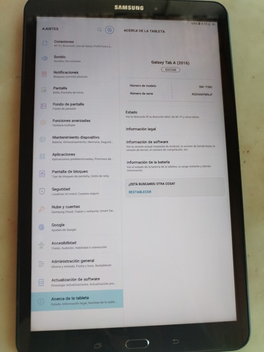 Tablet Galaxy Tab T580