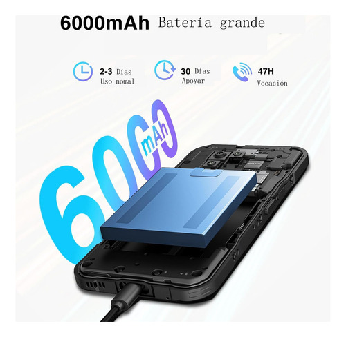Doogee V20s 5g Celular 32gb+256gb/tf 2tb 6.43 Hd Pantalla 50mp+24mp Visión Nocturna 6000mah (33w) Carga Rápida Android 13 Doble Sim