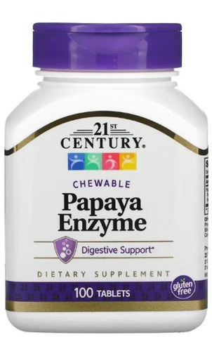 Enzimas Digestivas Enzima De Papaya 100cp Papaina 21 Century