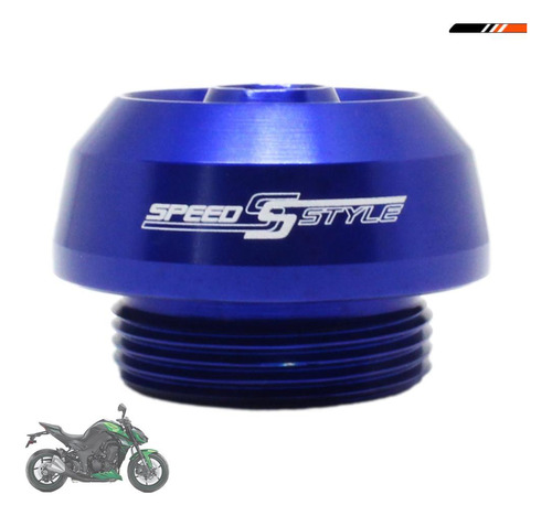 Tampa Do Óleo Moto Kawasaki Z1000 Azul Speed Style