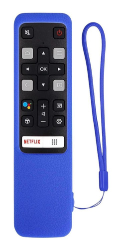 Funda De Silicon Para Control Remoto Tcl Rc802v Azul