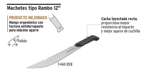 Machete Tipo Rambo 12 Pulgadas Truper Cod: 6010126