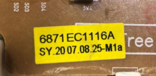 Imagen 2 de 2 de Tarjeta Display Lavadora LG 6871ec1116a