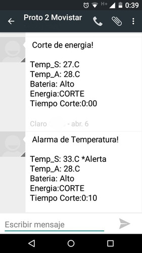 Imagen 4 de 7 de Alarma Aviso De Corte De Energia Luz Y Temperatura X Sms