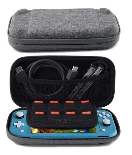 Case Bolsa Estojo Nintendo Switch Lite Viagem Cinza