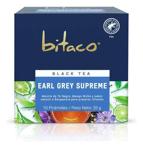 Te Negro Earl Grey Supreme Bitaco - Unidad a $1223