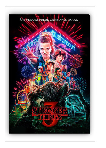 Lamina Autoadhesiva Papel Poster Stranger Things 32x47 Cm