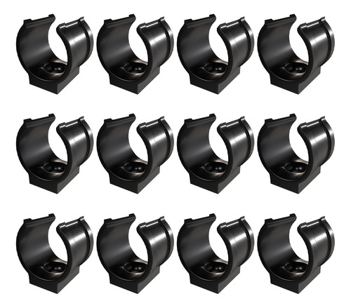Kit 12 Abraçadeira Impacto P/ Cano 25mm 3/4'' Preta Estrela