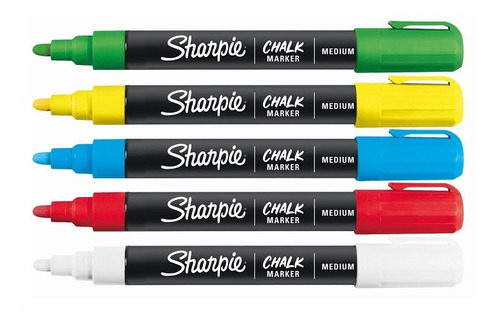 Marcador Sharpie Chalk Tiza X5 Piezas - Pizarrones - Vidrio