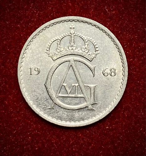 Moneda 50 Ore Suecia 1968 Km 837