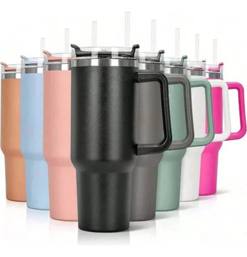 Copo Térmico Meiling 1200ml Inox Com Canudo E Alça