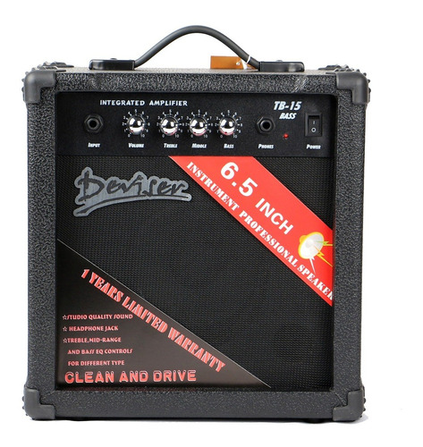 Amplificador Deviser Bajo Yx-tb-15, 15 W Alta Calidad 