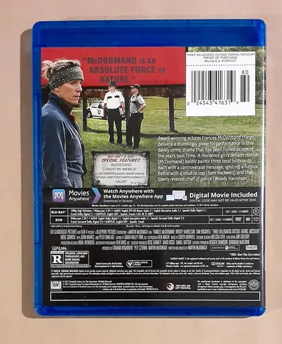 Three Billboards Outside Ebbing Misso Blu-ray + Dvd Original