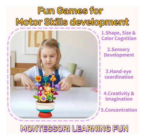 Juego De Juguetes De Construcción De Jardín De Flores, 41 Pi