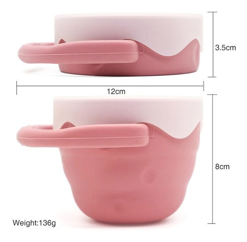 Taza Silicona Para Snacks / Cereales Bebés Plegable Con Tapa