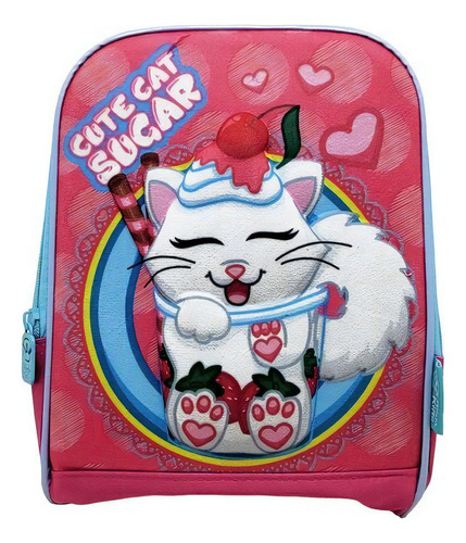 Lancheira Térmica Infantil Gatinha Cute Sugar 3d Escolar Cor Rosa Gatinha Cute Cat