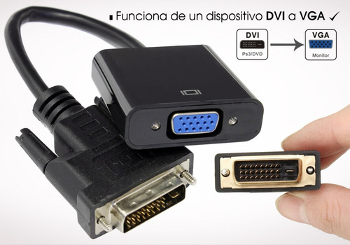 Cable Convertidor Dvi A Vga 24+1 D Conversor Activo Monitor
