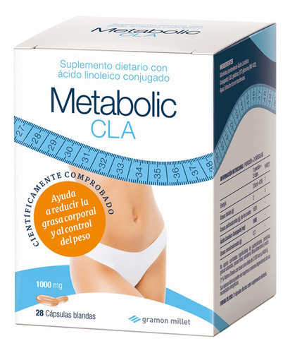 Metabolic Cla Quemador De Grasa Adelgazante Control Peso 28u