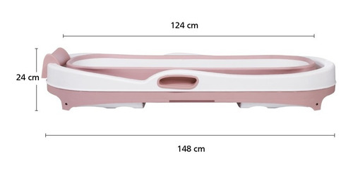 Imagen 3 de 10 de Bañera Plegable Para Bebe Y Adultos Felcraft Con Tapa Grande