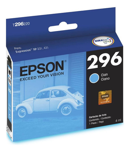 Cartucho De Tinta Epson Ciano Expression T296220 (eps01)