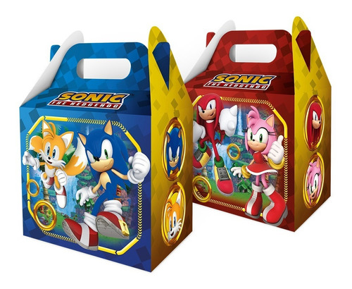 Caixas Surpresas Estilo Maleta - Festa Sonic