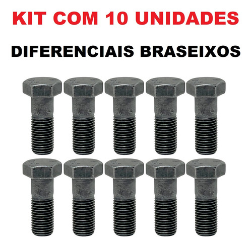 Kit Parafuso Coroa Diferencial Braseixos Gm A10 C10 C14 D10