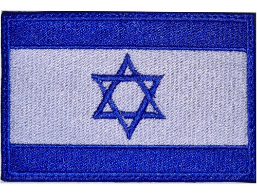 Bandera De Israel Parche Bordado 9x6 Cm