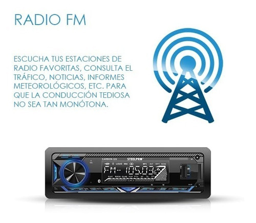 Imagen 5 de 7 de Steelpro Kit Autoestereo Bluetooth Y Bocinas 6.5 Usb-sd Card