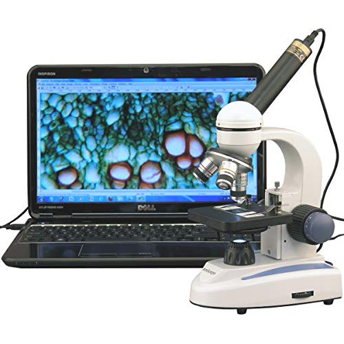 Microscopio Monocular Compuesto Amscope M158c-e, Oculares Wf