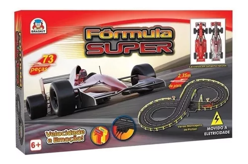 AUTORAMA ELETRICO AUTO PISTA DE CORRIDA COM 2 CARRINHOS 2 CONTROLES REMOTO  INFANTIL 33 PECAS 83CM