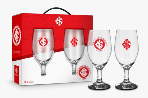 Taça Cerveja Windsor 330ml C/2un Clubes - Internacional Cor Transparente