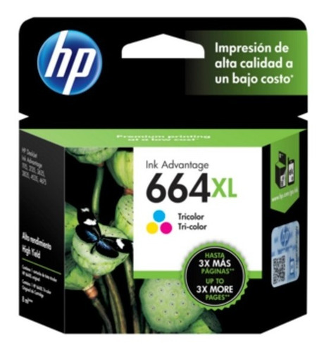 Cartucho Original Hp 664xl Tricolor 3775 3785 2135 4535 4675