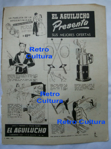 Publicidad Antigua Juguetes El Aguilucho. Retro,coleccion.