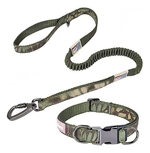 Avelora Camo Dog Collar Y Leash Set,strong Camouflage N7czd