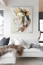 Comprar Cuadros Abstractos Florales Trípticos  Pintados  A Mano Deco