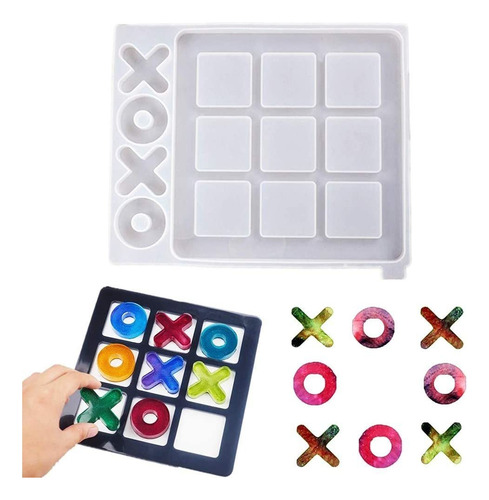 Tablero De Juego Tic Tac Toe Molde De Resina De Silicona