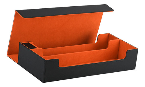 Caja De Almacenamiento Para Cartas De Juego, Negro Naranja