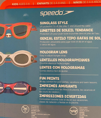 Imagen 3 de 5 de Gafas De Natacion Speedo Niños 3 - 8 Años, Set X 3