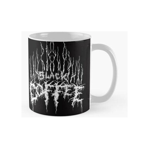 Taza Café De Metal Negro Calidad Premium