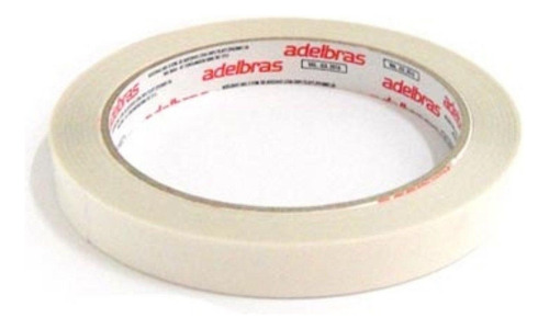 Fita Dupla Face Com 6 Rolos Transparente 12mm X 30m Adelbras Liso