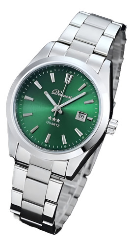 Reloj Pulsera Elegante Para Hombre Acero Inoxidable Luminoso